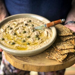 Creamy Tonnato Dip with crackers