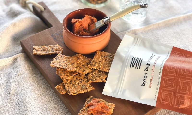 Paprika and Chilli Crackers with Sobrasada