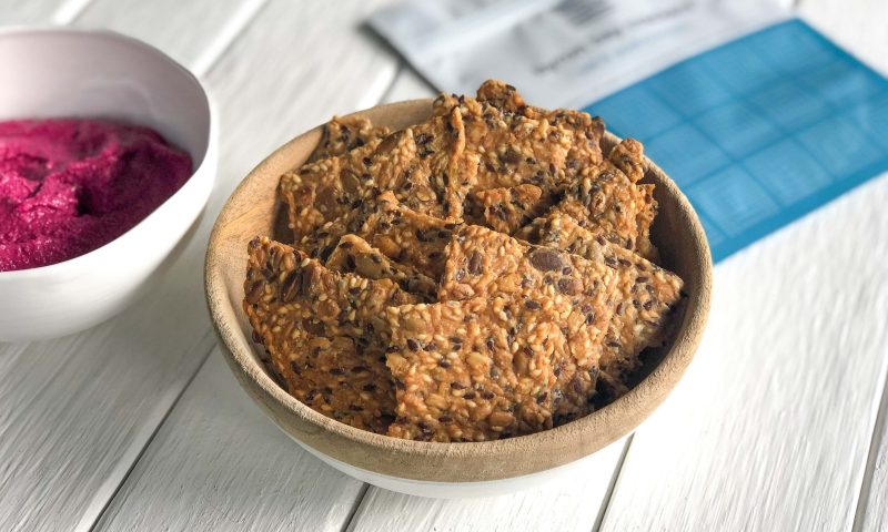 Crackers and Beetroot Dip